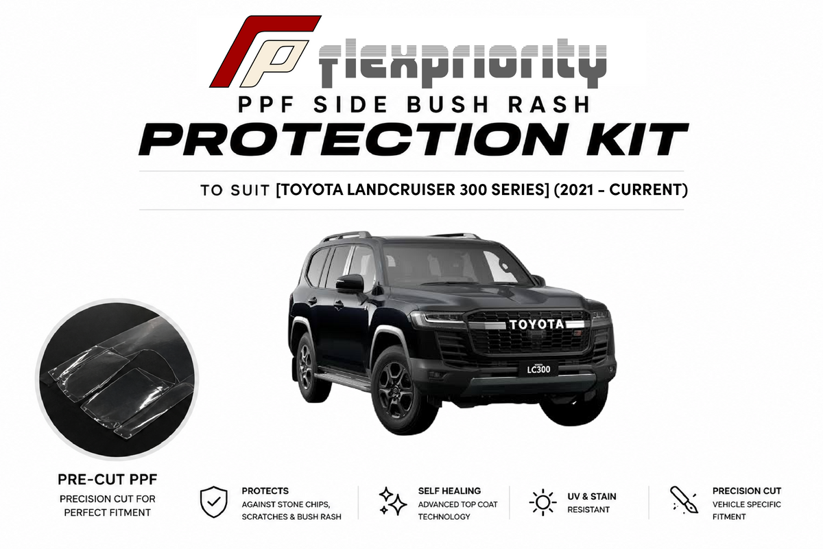 Pre Cut PPF Side Bush Rash Protection Kit | Toyota Landcruiser 300 Series |Premium 8 Year Film