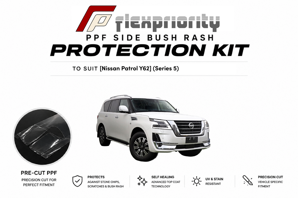 Pre Cut PPF Side Bush Rash Protection Kit | Nissan Patrol Y62 (Series 5) |Premium 8 Year Film