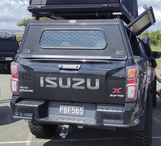 Bushtech Aluminium Canopy for Isuzu Dmax 2019 to Present. Black - image 1