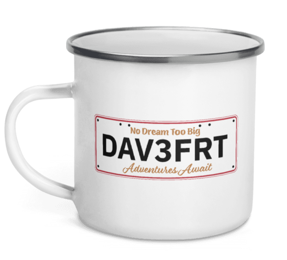 Personalised Plate Camping Mug