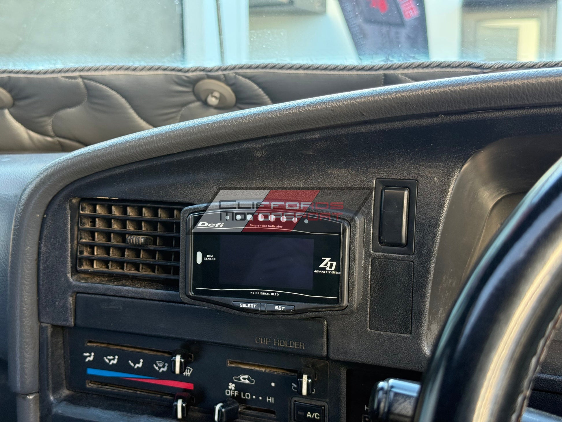 Car dashboard with custom gauges