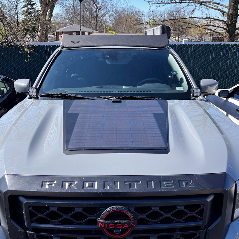 Nissan Frontier (2022-Present) Lensun 85W  Hood Flexible Solar Panel-3