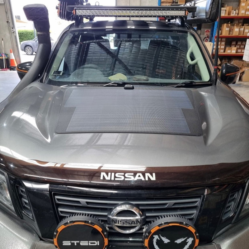 Nissan Navara 2nd&3rd Gen (2005-2021) Lensun 90W Hood Flexible Solar Panel-1