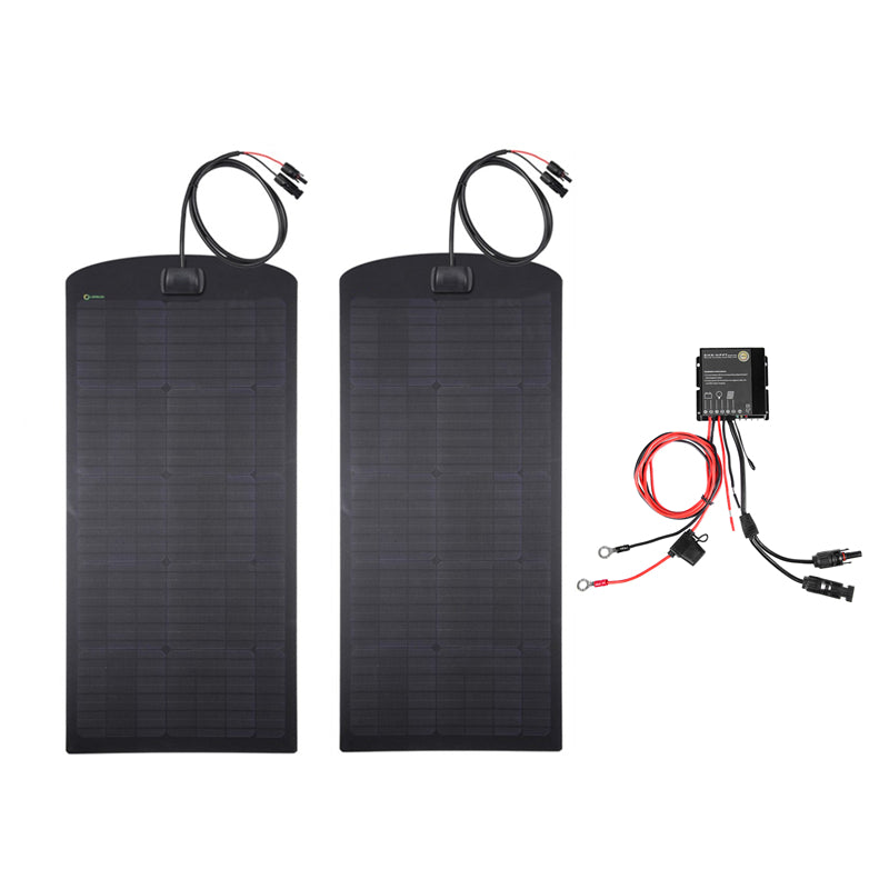 Nissan Patrol Y60 (1993-2001) Lensun 110W Hood Flexible Solar Panel-3