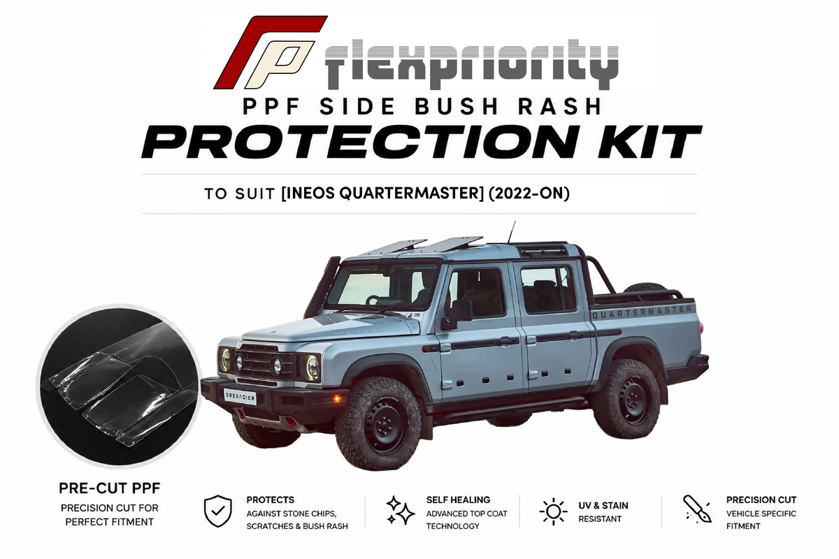 Pre Cut PPF Side Bush Rash Protection Kit |Ineos Quartermaster (2022 - Current) |Premium 8 Year Film