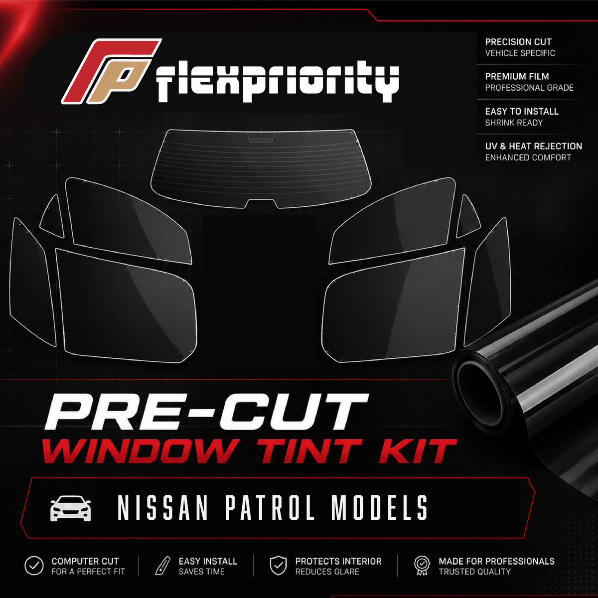 Pre Cut Window Tint Kit | Nissan Patrol Models