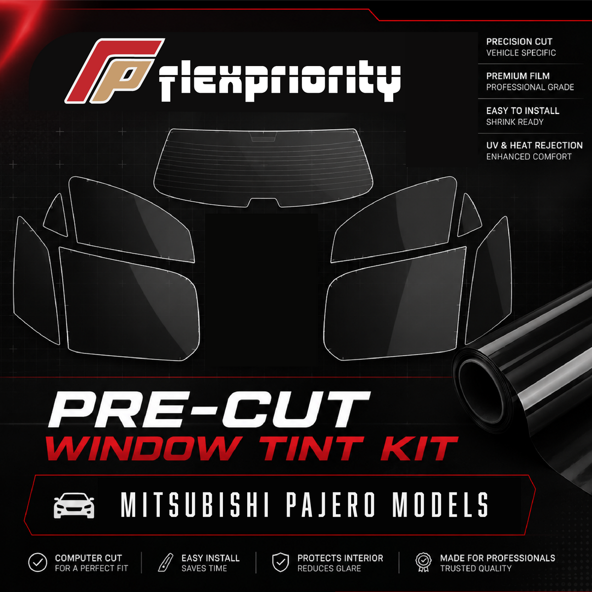 Pre Cut Window Tint Kit | Mitsubishi Pajero Models