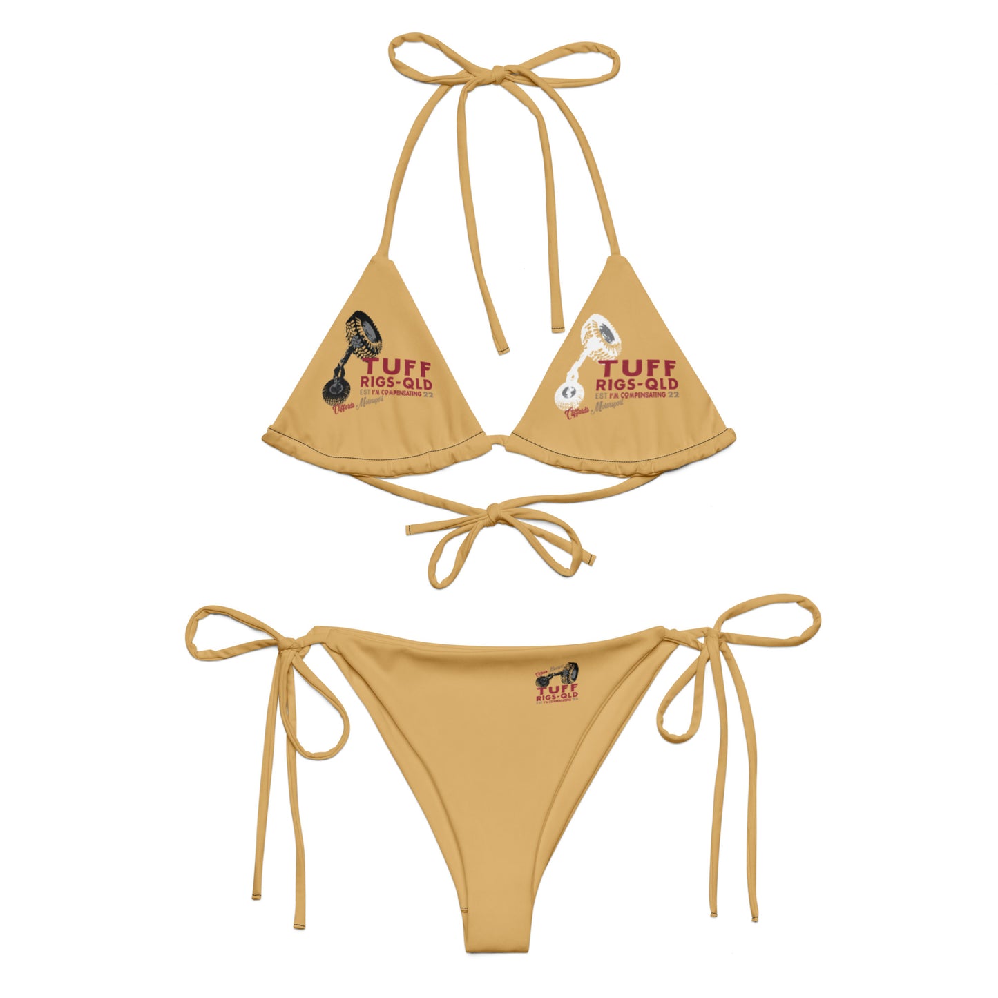 All-over print recycled string bikini