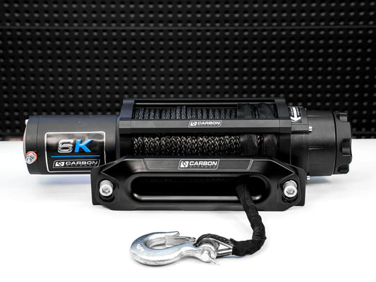 Carbon 6K Long Drum 6000lb Small 4X4 Winch/ATV