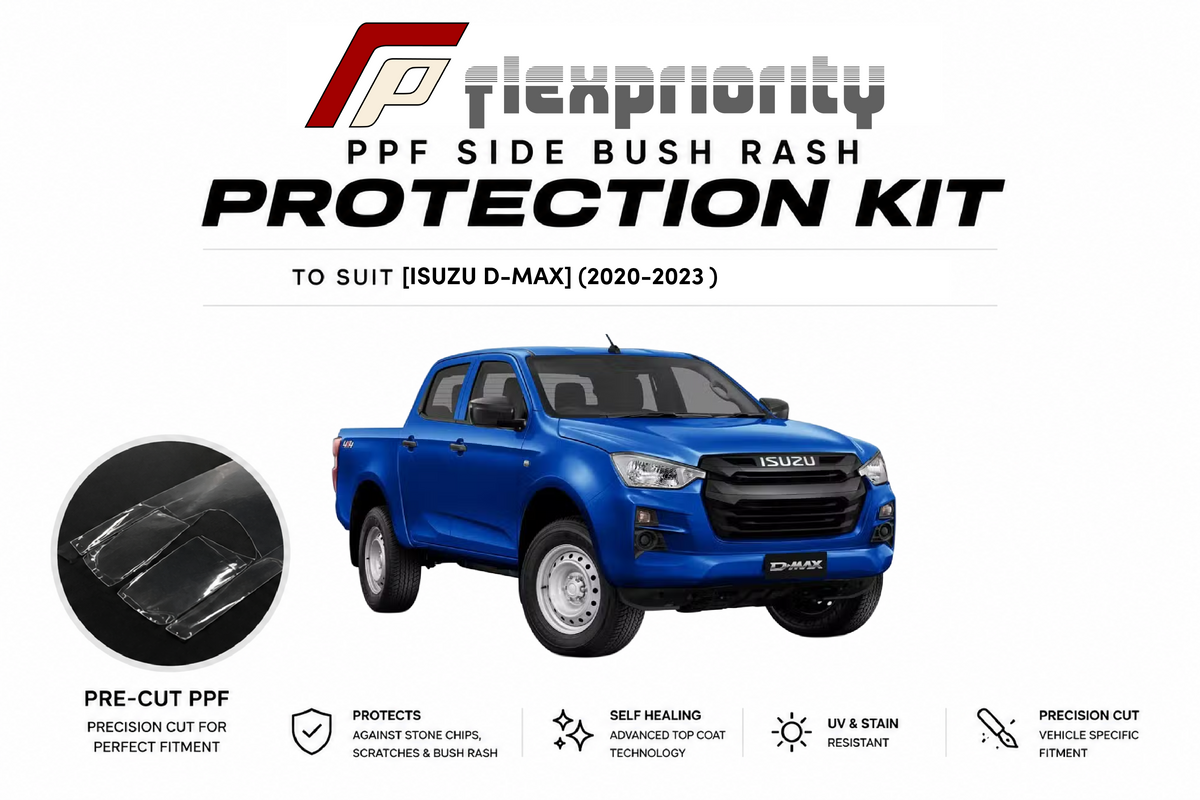 Pre Cut PPF Side Bush Rash Protection Kit | Isuzu DMAX Dual Cab 2020 - 2023 |Premium 8 Year Film