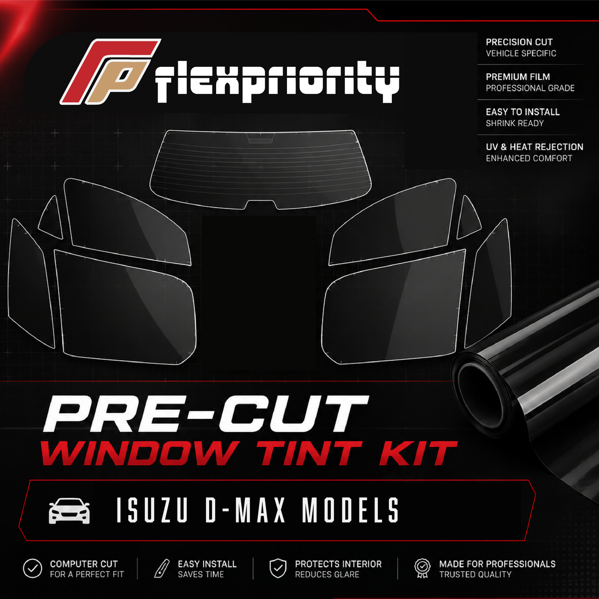 Pre Cut Window Tint Kit | Isuzu D-Max Models